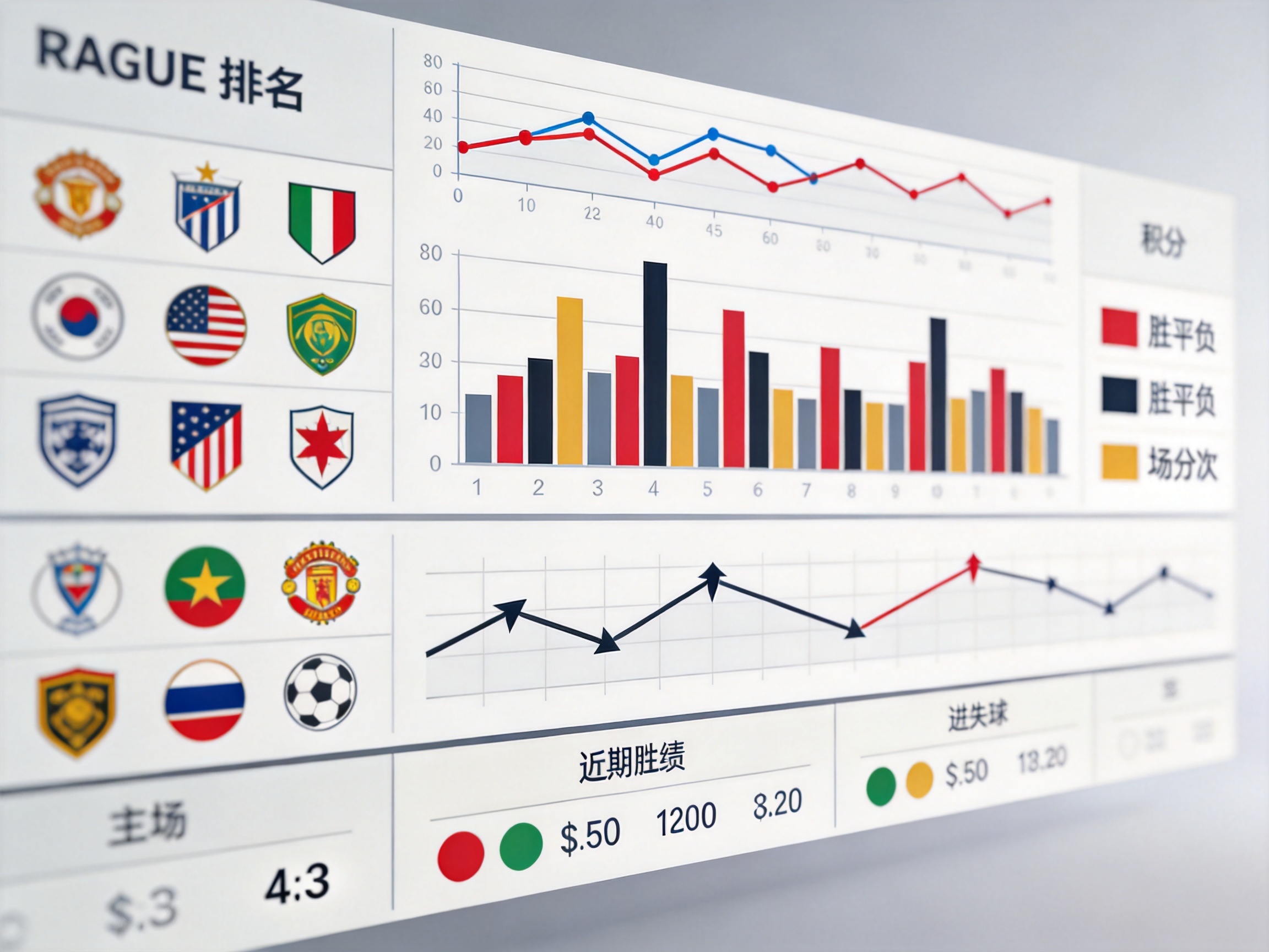 排名、近期战绩与主客场表现在数据分析模块中的呈现方式示意